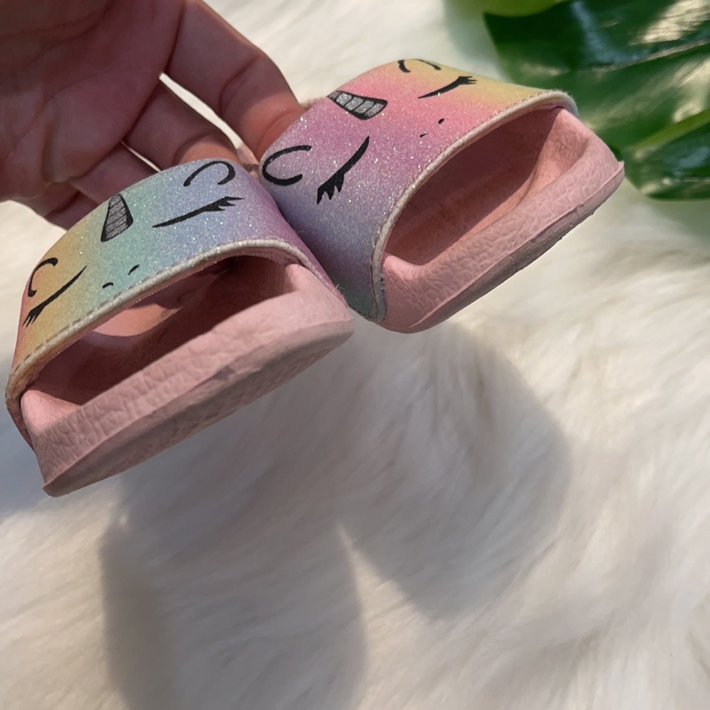 🌺capelli New York pink unicorn toddler slides 5 - Picture 3 of 6